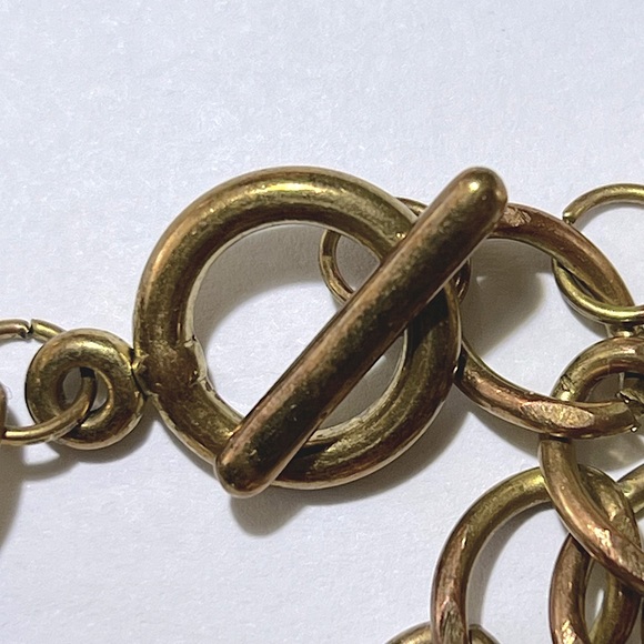 🩷 Vintage Gold Tone Charm Bracelet - Picture 8 of 9